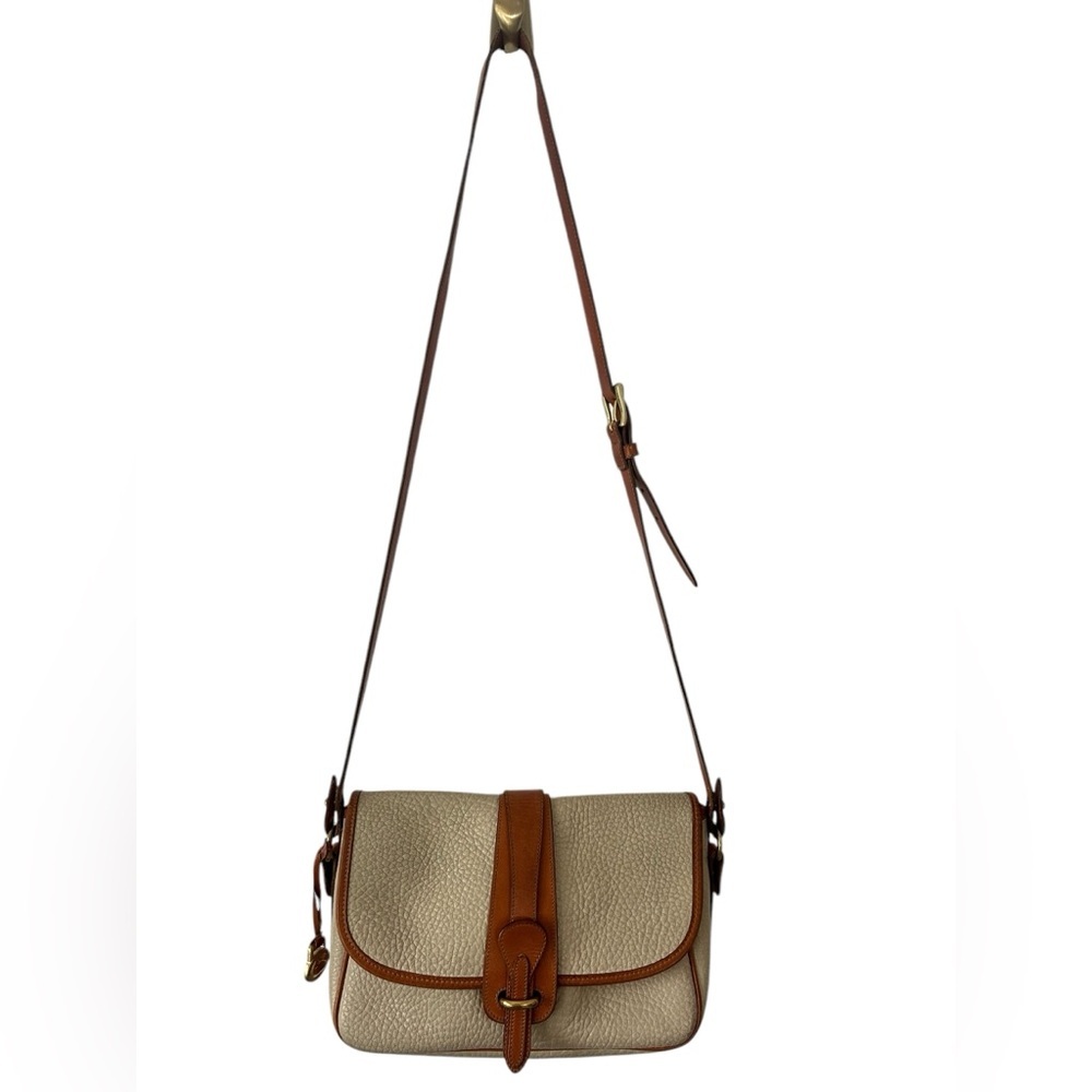 Vintage 1980s Dooney and Bourke Leather Equestrian Crossbody Bag